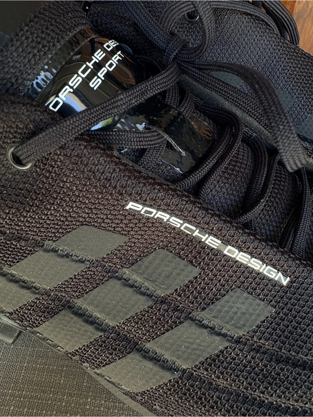 Porsche Design Black Knit Sneakers Athletic Running Shoes Men’s NWOT size 10